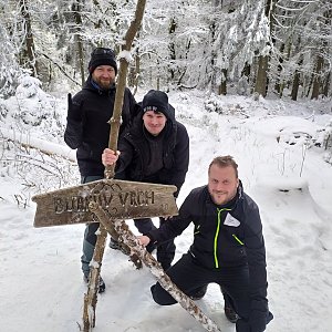 David Kunčík na vrcholu Burkův vrch (10.1.2021 11:30)