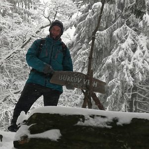 Kaďous na vrcholu Burkův vrch (13.1.2021 13:20)