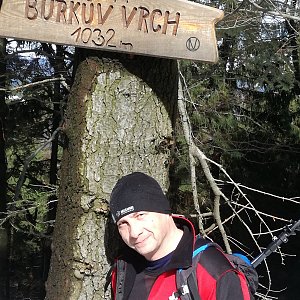 Jiří P na vrcholu Burkův vrch (17.3.2019 11:12)