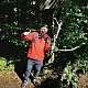 Lukáš Rambousek na vrcholu Burkův vrch