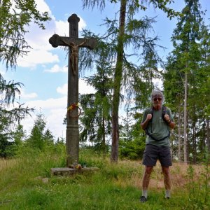 Jarda Vála na vrcholu Kalvárie (25.6.2023)