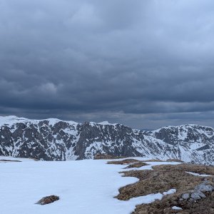 Michal Hájek on the summit of Kampl (5.4.2025 16:12)