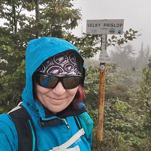 Daniela Vajsová na vrcholu Veľký Príslop (19.9.2021 12:00)