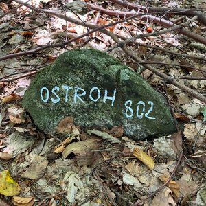 Radka D on the summit of Ostroh (1.9.2024 13:40)
