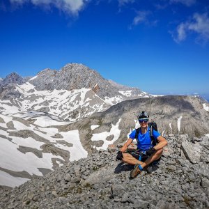 Jiří Králík on the summit of Untere Rams (25.6.2023 11:35)