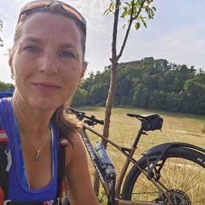 Marcela Kubíčková on the summit of Buchlov (1.8.2026 9:20)