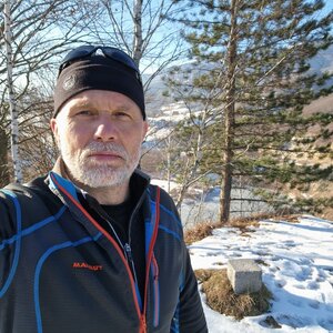Rastislav Biarinec on the summit of Malá Fatra (30.1.2024 14:20)