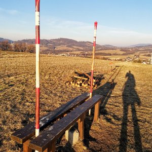 Šárka on the summit of Tábor (5.3.2025 16:32)