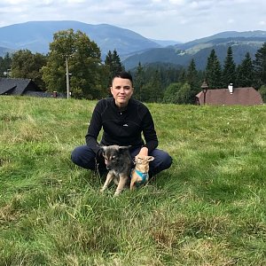 Michaela Hilscherová na vrcholu Bobek (25.9.2021 1:40)
