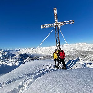 Tereza on the summit of Redender Stein (29.1.2023 9:30)