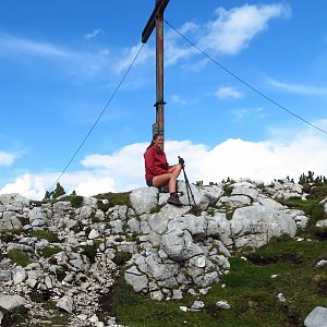 Iveta Válová on the summit of Redender Stein (3.9.2020)
