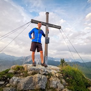 Jiří Králík on the summit of Nospitz (20.7.2023 20:26)