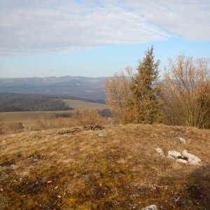 Rastislav Biarinec on the summit of Stráž (10.3.2020 7:53)