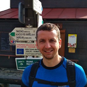 PeteBukař na vrcholu Pustevny (5.4.2019 16:00)