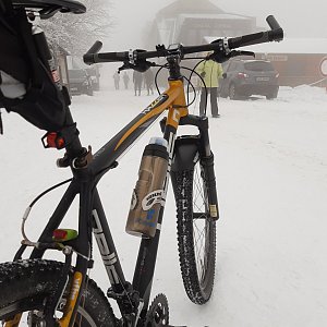Filip Šimon na vrcholu Pustevny (27.1.2022 10:28)