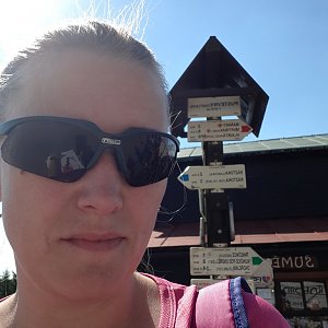 Jana Kubalová na vrcholu Pustevny (5.7.2018 15:47)