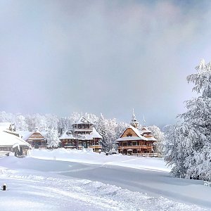 Marta Homolová na vrcholu Pustevny (17.1.2021 9:45)