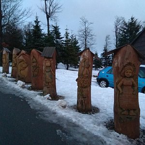 Gabča na vrcholu Pustevny (6.1.2018 16:27)