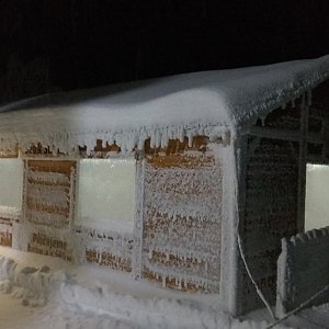 Gabča na vrcholu Pustevny (11.1.2019 20:09)