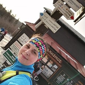 Zdeňka Máchová na vrcholu Pustevny (23.2.2021 15:59)