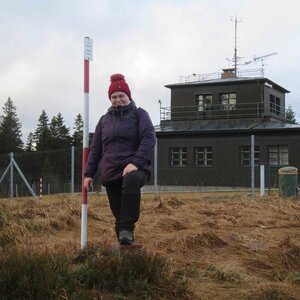 Lenka Sajkova na vrcholu Churáňovský vrch (20.2.2024 14:40)