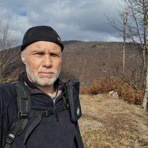 Rastislav Biarinec on the summit of Grúň S (9.3.2024 10:43)