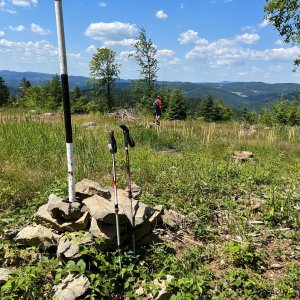 Radka D na vrcholu Bařinka (7.7.2023 13:45)
