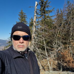 Rastislav Biarinec on the summit of Ostrý vrch (22.2.2025 12:57)