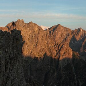 marko on the summit of Litvorový štít (14.7.2011 23:19)