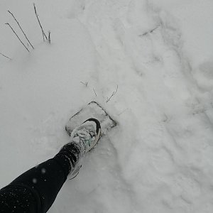 Zdeňka Máchová na vrcholu Pískovna (16.1.2021 13:20)