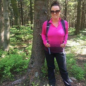 Veronika Pastorková na vrcholu Smrčina (6.5.2018 9:50)
