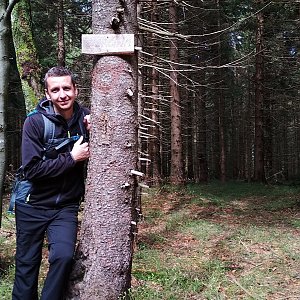 PeteBukař na vrcholu Smrčina (1.5.2019 15:04)