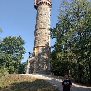 Monika na vrcholu Cvilín (30.8.2024 1:08)