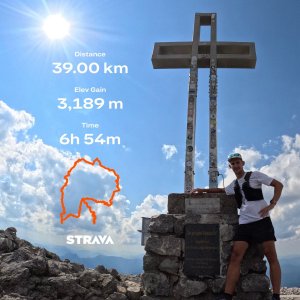 David Ryšavý na vrcholu Klosterwappen (9.8.2025 16:00)