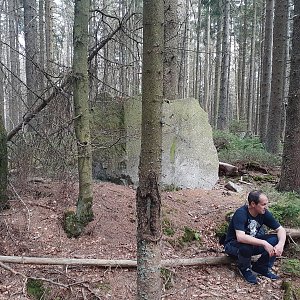 Ráďa Hojdís na vrcholu Žďárecká hora (1.5.2021 13:30)