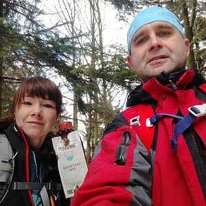 Brůča&Bubu na vrcholu Čuboňov (10.3.2018)