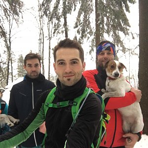 Jan Janiš na vrcholu Čuboňov (27.1.2018 14:05)