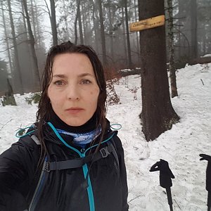 Marcela Kubíčková na vrcholu Čuboňov (23.1.2021 10:00)