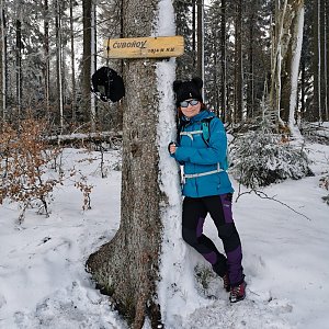 Daniela Vajsová na vrcholu Čuboňov (28.2.2021 12:56)