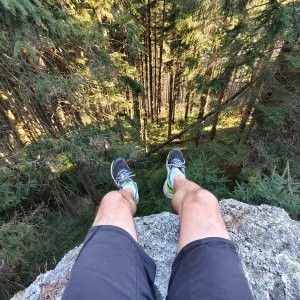 Jiří Králík on the summit of Hřbety (3.9.2025 17:22)
