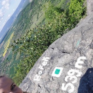 Veronika Hemerkova on the summit of Bořeň (11.5.2025 18:24)