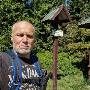 Rastislav Biarinec on the summit of Jasień (20.8.2025 12:43)