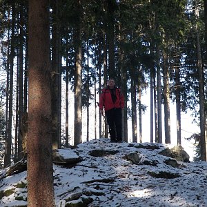 Vladimír Grančay na vrcholu Včelenský vrch (16.3.2013 14:20)