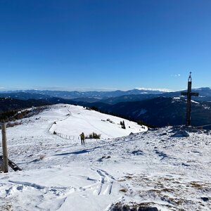 Tereza on the summit of Rossalm (3.1.2024 11:30)