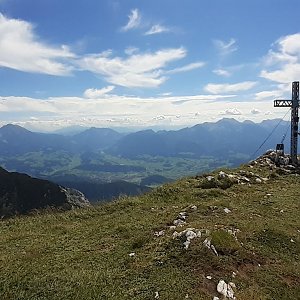 Martin Mares on the summit of Hoher Nock (7.8.2021 14:15)