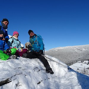 Tomas on the summit of Three Stones (31.1.2021 13:32)