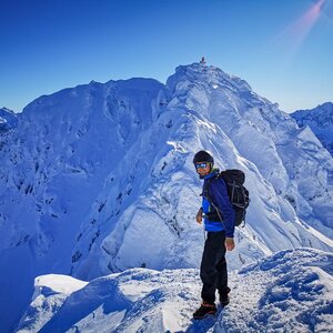 Jiří Králík on the summit of Taternicka Svinica (21.1.2024 11:13)
