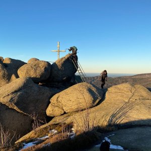 Martin Matějka on the summit of Frýdlantské cimbuří (19.1.2025 15:47)
