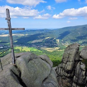 Jan on the summit of Frýdlantské cimbuří (10.8.2025 14:23)
