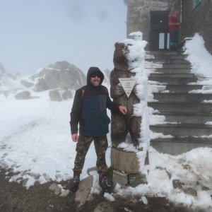Daniel Ledl on the summit of Černi vrch (4.10.2025 12:23)